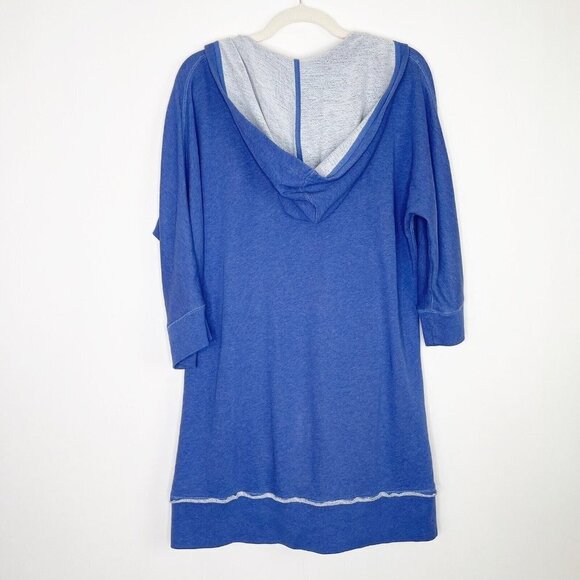 Soft Surroundings Terry Sweatshirt Hoodie Womens Size XS Blue Pullover Tunic - Picture 5 of 6